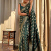 Adorning Dark Green Soft Silk Saree With Energetic Blouse Piece
