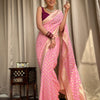 Entrancing Pink Soft Banarasi Silk Saree With Admirable Blouse