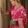 Fairytale Dark Pink Soft Silk Saree With Comely Blouse Piece