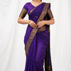 Exceptional Purple Cotton Silk Saree With Classic Blouse Piece