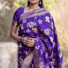 Angelic Purple Soft Silk Saree With Devastating Blouse Piece