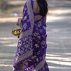 Angelic Purple Soft Silk Saree With Devastating Blouse Piece