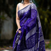 Surpassing Royal Blue Soft Silk Saree With Fancifull Blouse Piece
