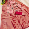 Ideal Pink Soft Silk Saree With Divine Blouse Piece