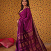 Delightful Magenta Soft Silk Saree With Classic Blouse Piece