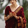 Blooming Maroon Soft Silk Saree With Vivacious Blouse Piece