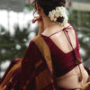 Blooming Maroon Soft Silk Saree With Vivacious Blouse Piece