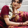 Blooming Maroon Soft Silk Saree With Vivacious Blouse Piece