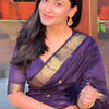 Winsome Purple Cotton Silk Saree With Forbearance Blouse Piece