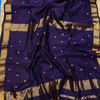 Bollywood Style Purple Cotton Silk Saree With Majestic Blouse Piece
