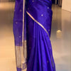 Ratatouille Royal Blue Soft Silk Saree With Wonderful Blouse Piece