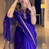 Ratatouille Royal Blue Soft Silk Saree With Wonderful Blouse Piece