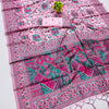 Ratatouille Pink Pashmina Saree With Tempting Blouse Piece