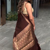 Forbearance Wine Soft Silk Saree With Devastating Blouse Piece