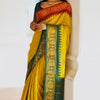 Flamboyant Yellow Soft Silk Saree With Ailurophile Blouse Piece