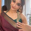 Dulcet Wine Soft Silk Saree With Beguiling Blouse Piece