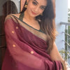 Dulcet Wine Soft Silk Saree With Beguiling Blouse Piece
