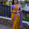 Felicitous Yellow Soft Silk Saree With Desiring Blouse Piece