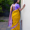 Felicitous Yellow Soft Silk Saree With Desiring Blouse Piece