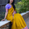 Felicitous Yellow Soft Silk Saree With Desiring Blouse Piece