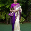 Classic Beige Soft Silk Saree With Conflate Blouse Piece