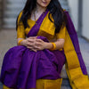 Majestic Purple Soft Silk Saree With Diaphanous Blouse Piece