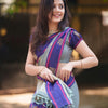 Engaging Grey Cotton Silk Saree With Stunning Blouse Piece