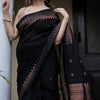 Energetic Black Soft Silk Saree With Delightful Blouse Piece