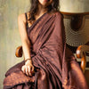 Extraordinary Brown Soft Silk Saree With Intricate Blouse Piece