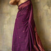 Lassitude Purple Soft Silk Saree With Sempiternal  Blouse Piece