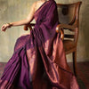 Lassitude Purple Soft Silk Saree With Sempiternal  Blouse Piece