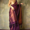 Lassitude Purple Soft Silk Saree With Sempiternal  Blouse Piece