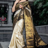 Wonderful Off White Soft Silk Saree With Desiring Blouse Piece