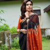 Ravishing Black Soft Silk Saree With Enthralling Blouse Piece