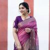 Angelic Lavendor Soft Silk Saree With Scrupulous Blouse Piece