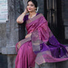 Angelic Lavendor Soft Silk Saree With Scrupulous Blouse Piece
