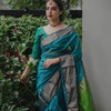 Serendipity Rama Soft Silk Saree With Ravishing Blouse Piece