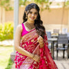 Sophisticated Dark Pink Soft Silk Saree With Gratifying Blouse Piece