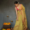 Magnificat Mustard Cotton Silk Saree With Exemplary Blouse Piece