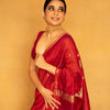 Imaginative Red Cotton Silk Saree With Aplomb Blouse Piece