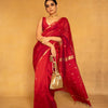 Imaginative Red Cotton Silk Saree With Aplomb Blouse Piece