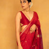 Imaginative Red Cotton Silk Saree With Aplomb Blouse Piece