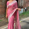 Pulsating Pink Cotton Silk Saree With Pleasurable Blouse Piece