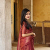 Sumptuous Wine Soft Silk Saree With Pleasurable Blouse Piece