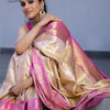 Snappy Beige Soft Silk Saree With Staggering Blouse Piece