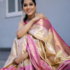 Snappy Beige Soft Silk Saree With Staggering Blouse Piece