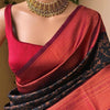 Stunning Black Soft Silk Saree With Mesmerising Blouse Piece