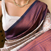 Breathtaking Grey Soft Silk Saree With Adoring Blouse Piece