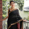 Fairytale Black Cotton Silk Saree With Mesmeric Blouse Piece