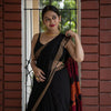Fairytale Black Cotton Silk Saree With Mesmeric Blouse Piece